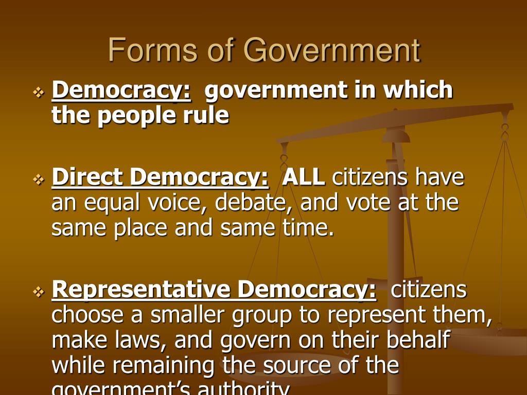 forms of government presentation