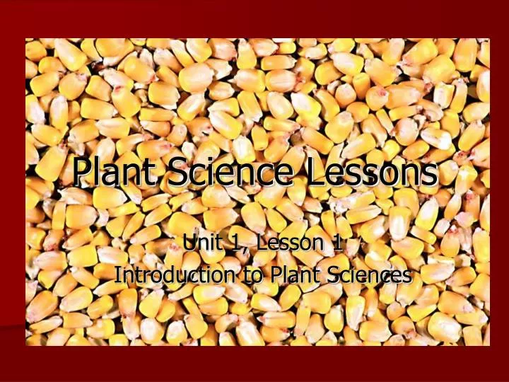 PPT Plant Science Lessons PowerPoint Presentation, free download ID