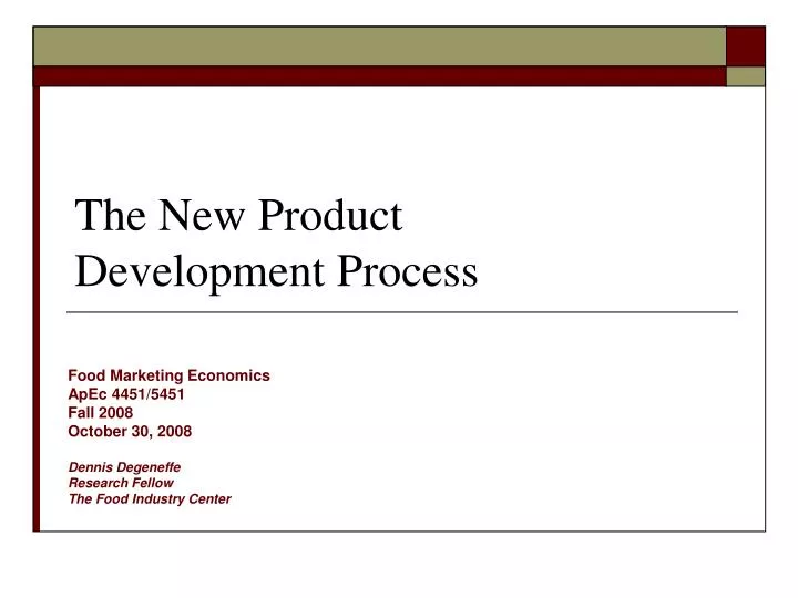 Help on dissertation new product development