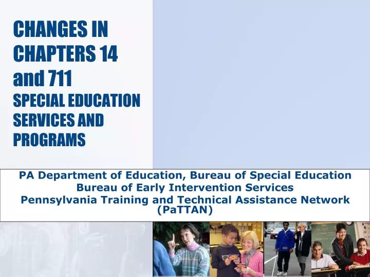 changes in chapters 14 and 711 special education services and programs n.