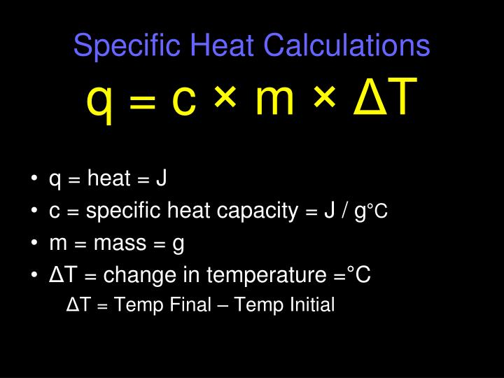 Specific Heat Calculation Examples