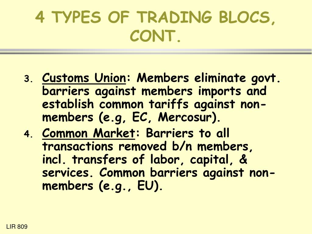 trading blocs definition