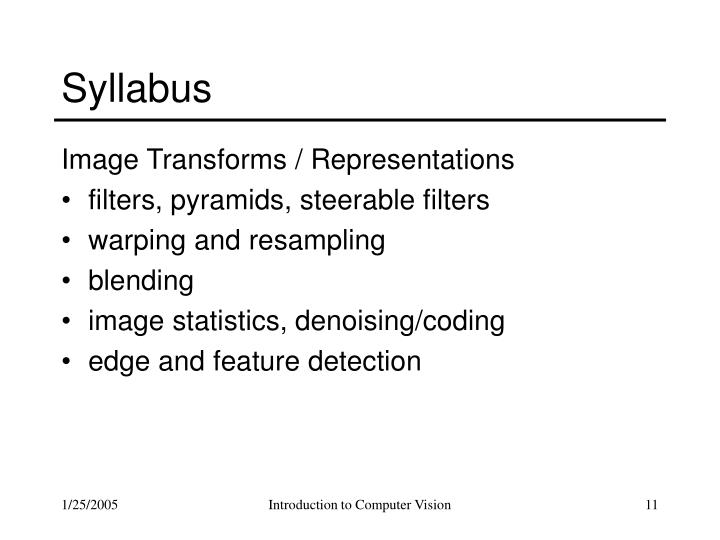 PPT - Introduction to Computer Vision PowerPoint Presentation - ID:6793114