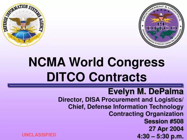 PPT NCMA World Congress DITCO Contracts PowerPoint Presentation, free