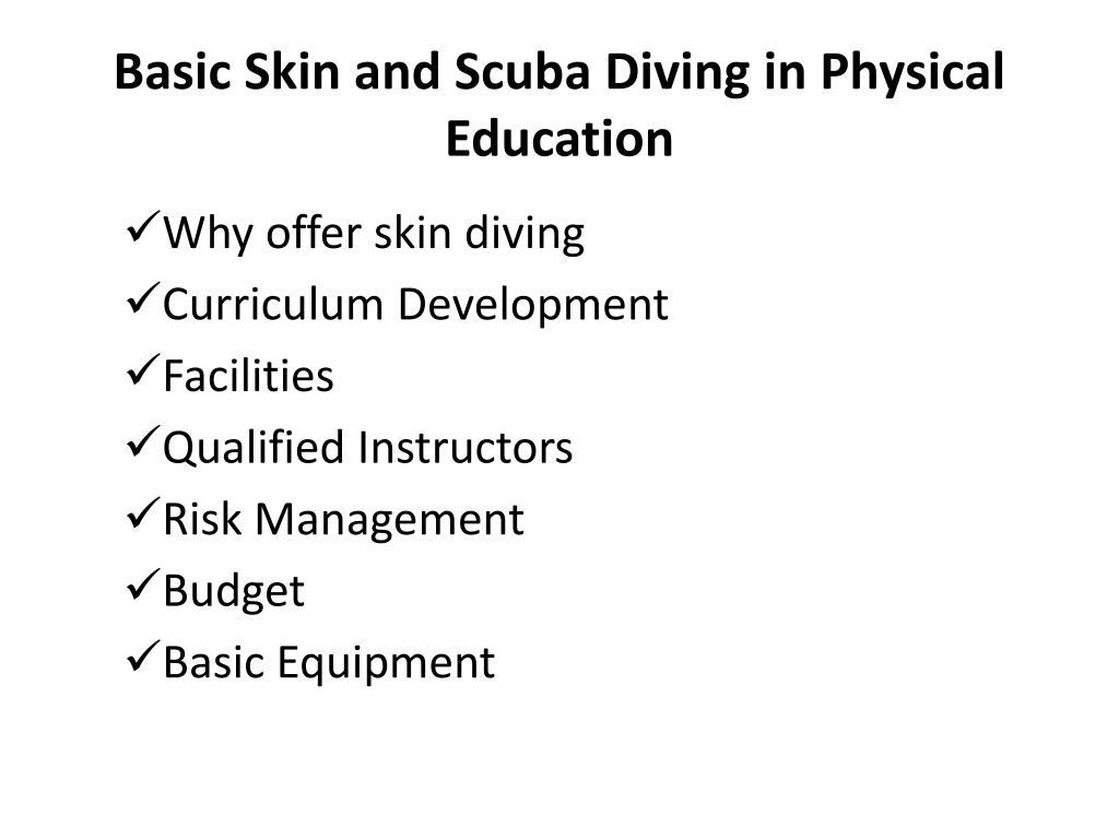 PPT Basic Skin and Scuba Diving PowerPoint Presentation, free