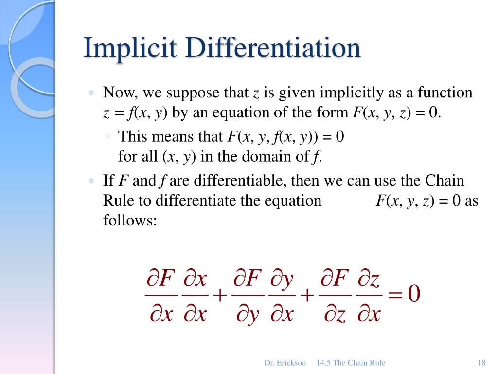 PPT - Chapter 14 – Partial Derivatives PowerPoint Presentation, free ...