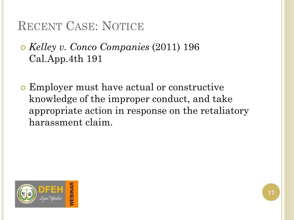 PPT WORKPLACE RETALIATION Under the California Fair Employment and