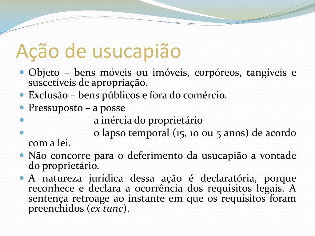 Ppt Ação De Usucapião Artigos 941 A 945 Cpc Powerpoint Presentation