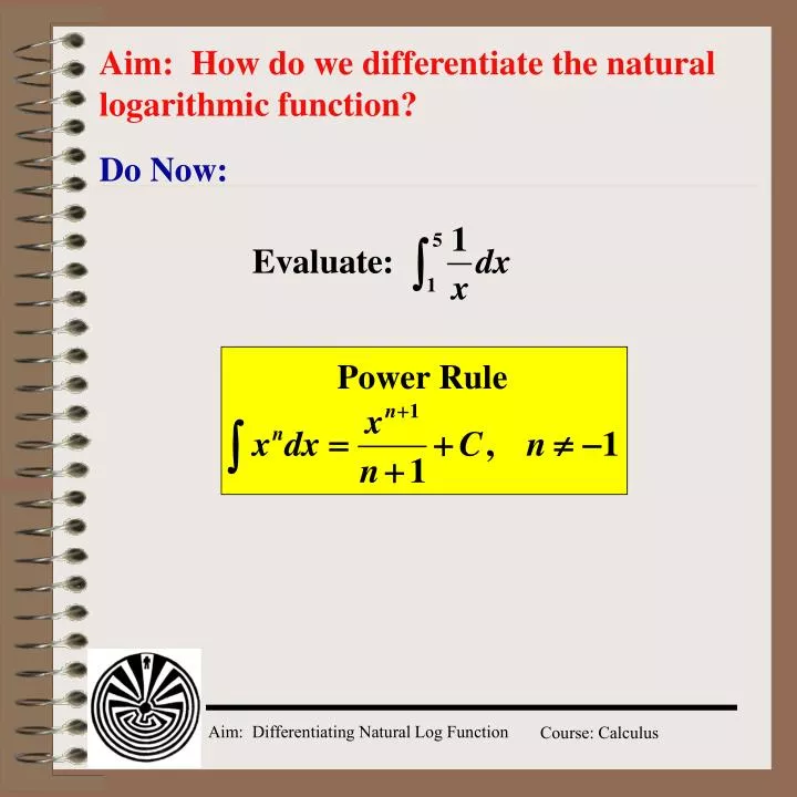 aim how do we differentiate the natural logarithmic function n.
