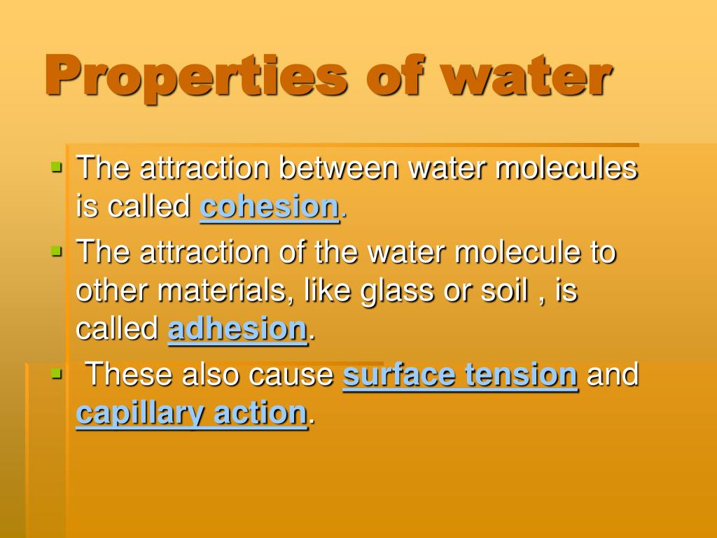 properties of water powerpoint presentation