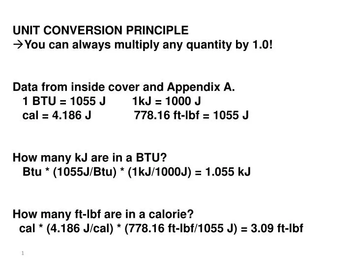 PPT UNIT CONVERSION PRINCIPLE You Can Always Multiply Any Quantity By 