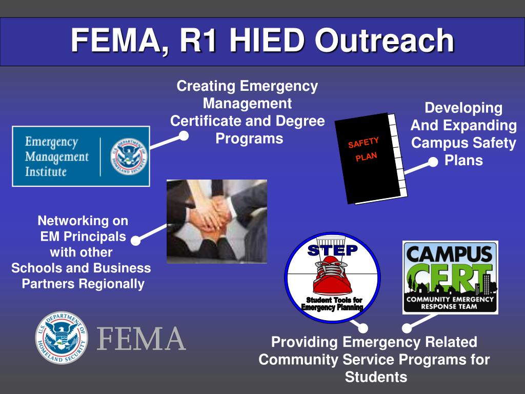 PPT HIED Emergency Management FEMA R1 Priorities PowerPoint
