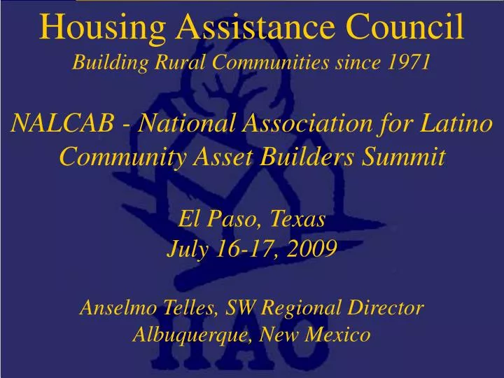 PPT Housing Assistance Council PowerPoint Presentation, free download