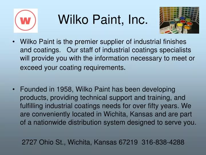 PPT Wilko Paint, Inc. PowerPoint Presentation, free download ID6795736