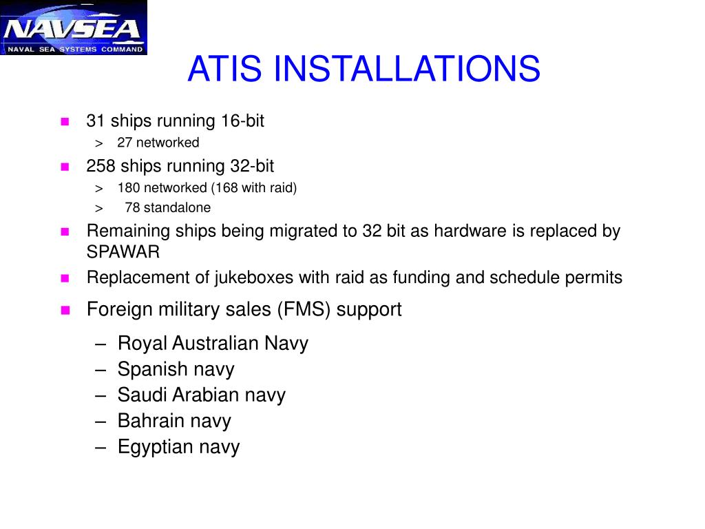 PPT - ADVANCED TECHNICAL INFORMATION SUPPORT (ATIS) SYSTEM PowerPoint ...