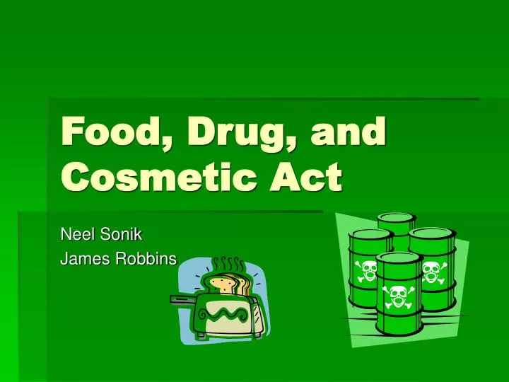 food drug and cosmetic act n.