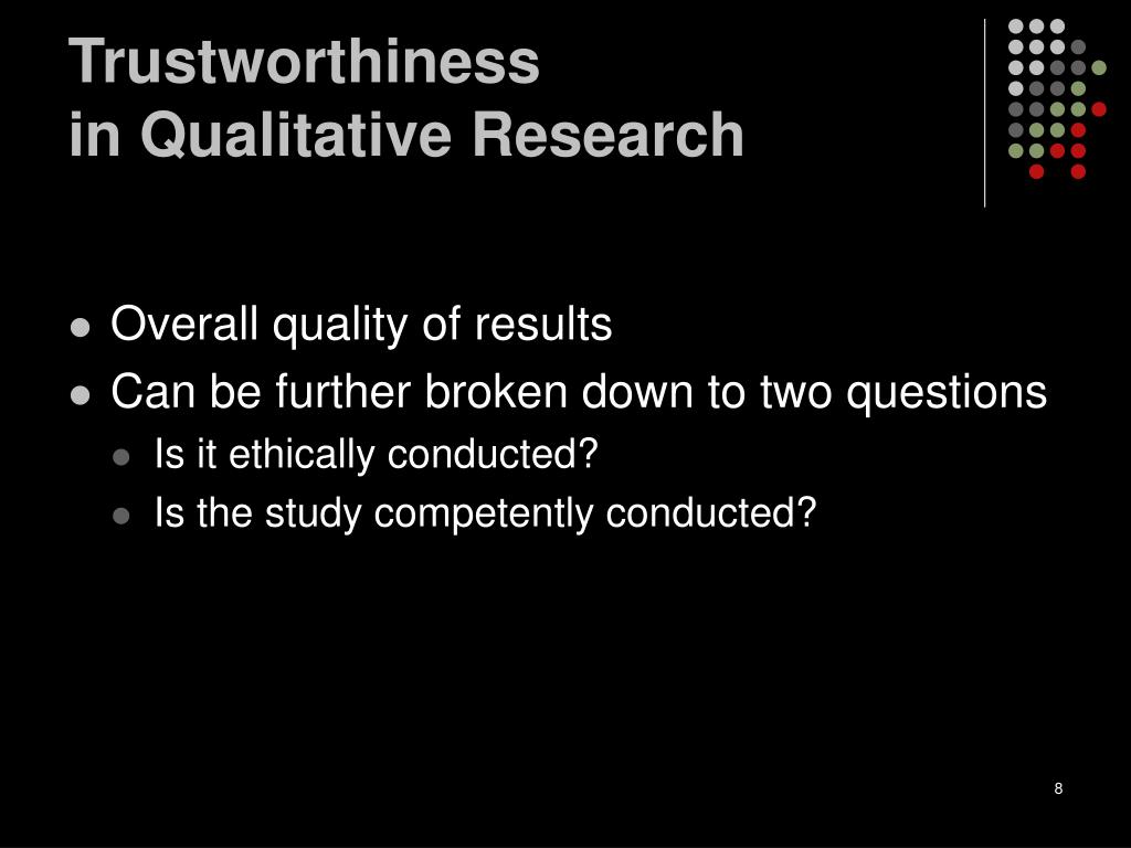 trustworthiness in qualitative research. medsurg nursing
