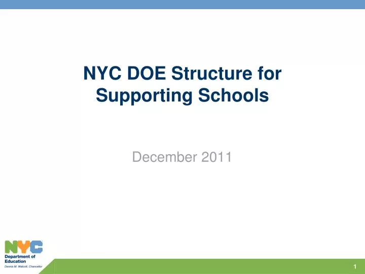 PPT NYC DOE Structure for Supporting Schools PowerPoint Presentation