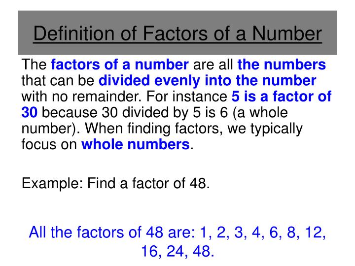 PPT - Prime Factorization, Greatest Common Factor (GCF ), and Least ...