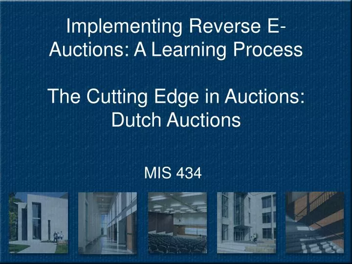 PPT Implementing Reverse EAuctions A Learning Process The Cutting