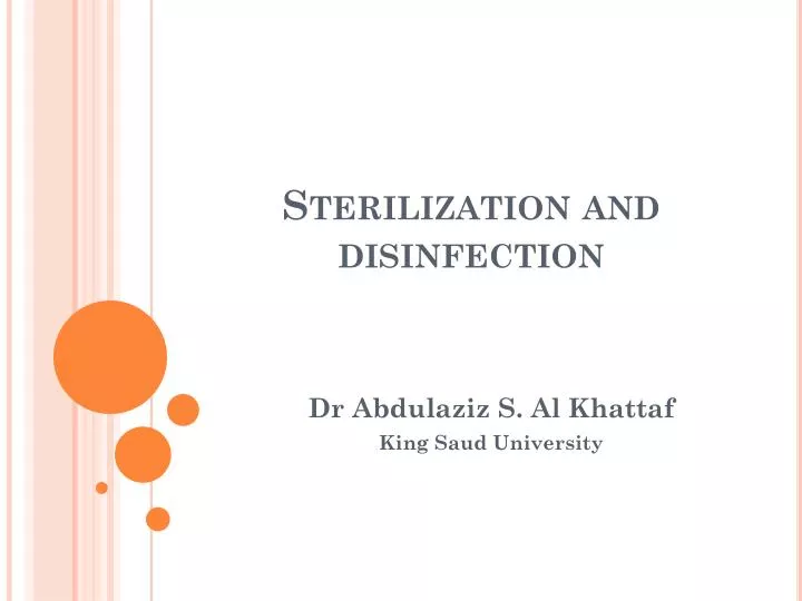 PPT Sterilization and disinfection PowerPoint Presentation, free download ID6798044