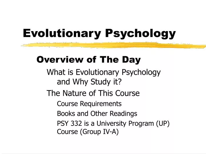 what is the definition of evolutionary psychology
