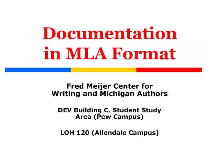 mla format in powerpoint