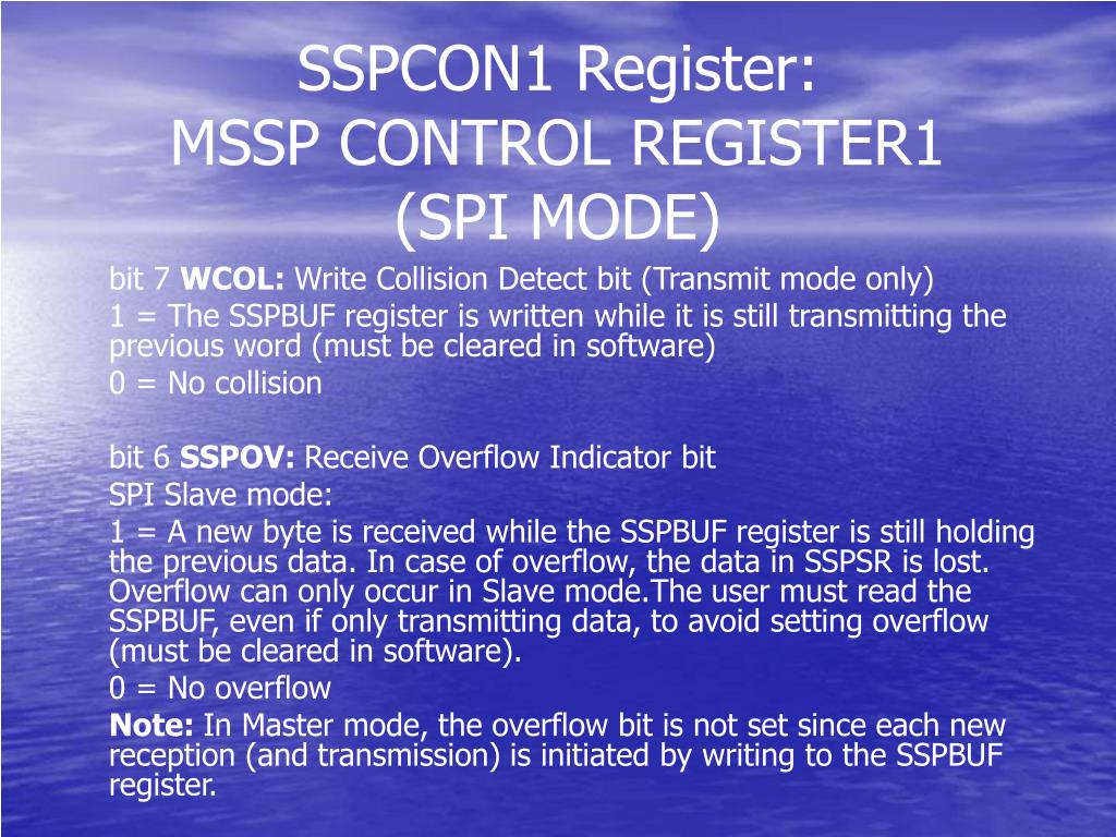 PPT - MSSP Module in SPI Mode: Registers & Operation Overview ...
