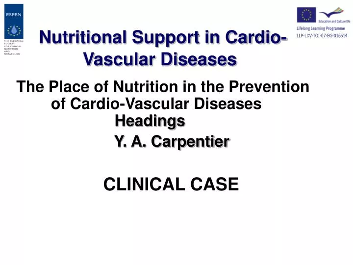 nutritional support in cardio vascular diseases n.
