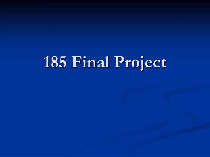 185 final project n.