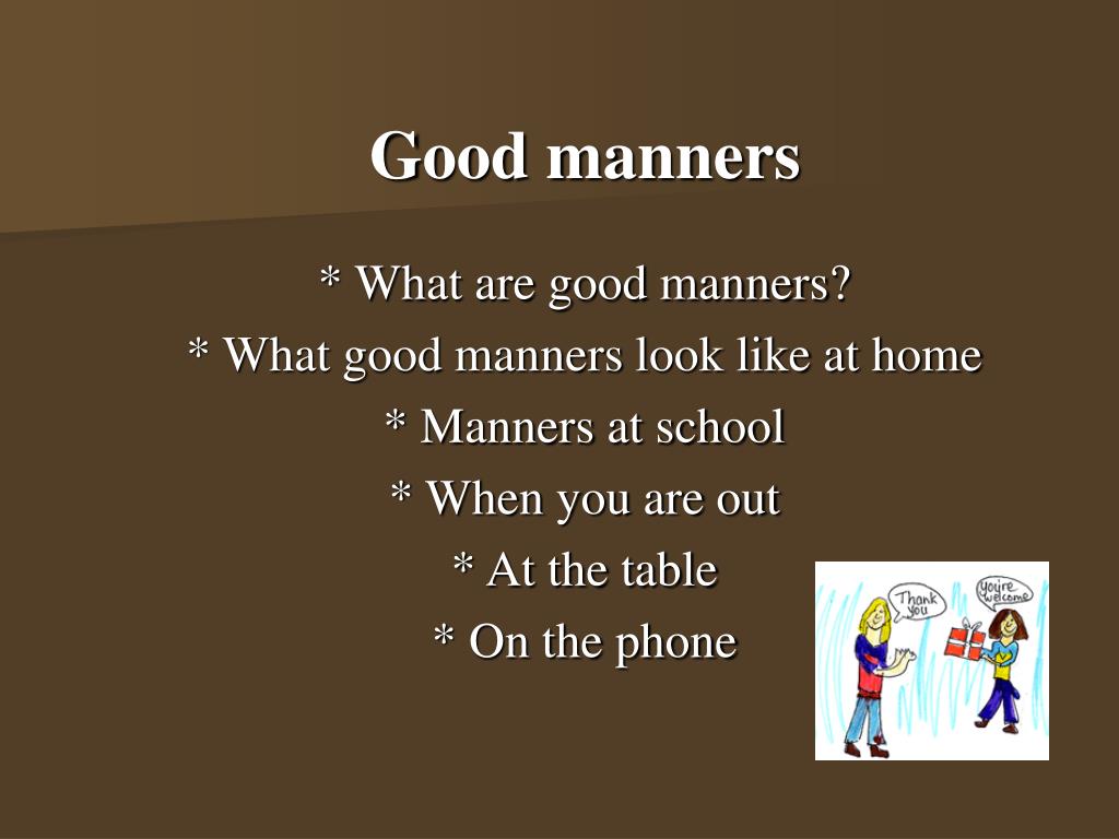 presentation on good manners