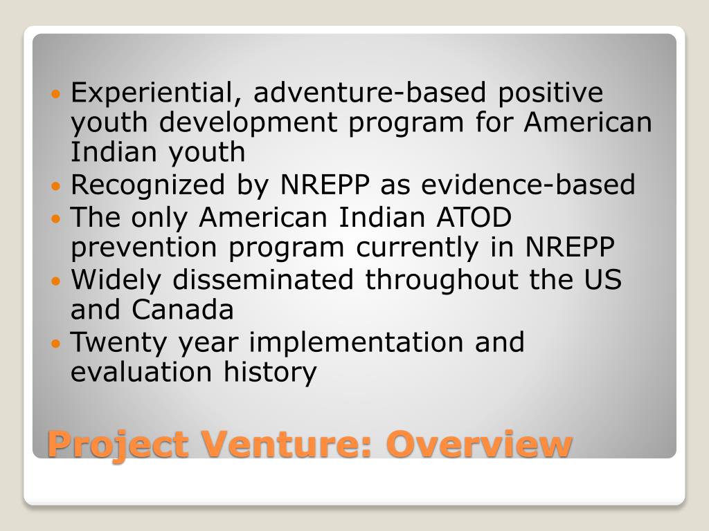 Project Venture PPT - Enhancing Behavioral Change Through Interactive Adventure ...