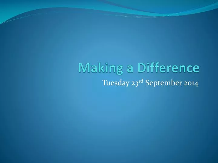 making a difference n.