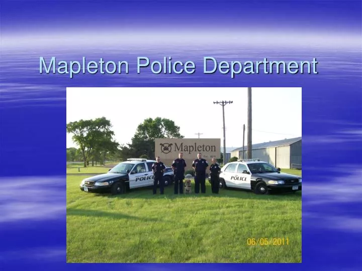 PPT Mapleton Police Department PowerPoint Presentation, free download
