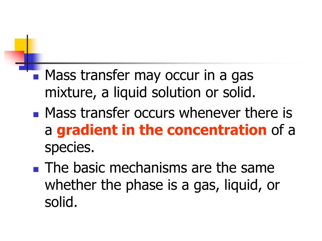 transfer of mass chemistry