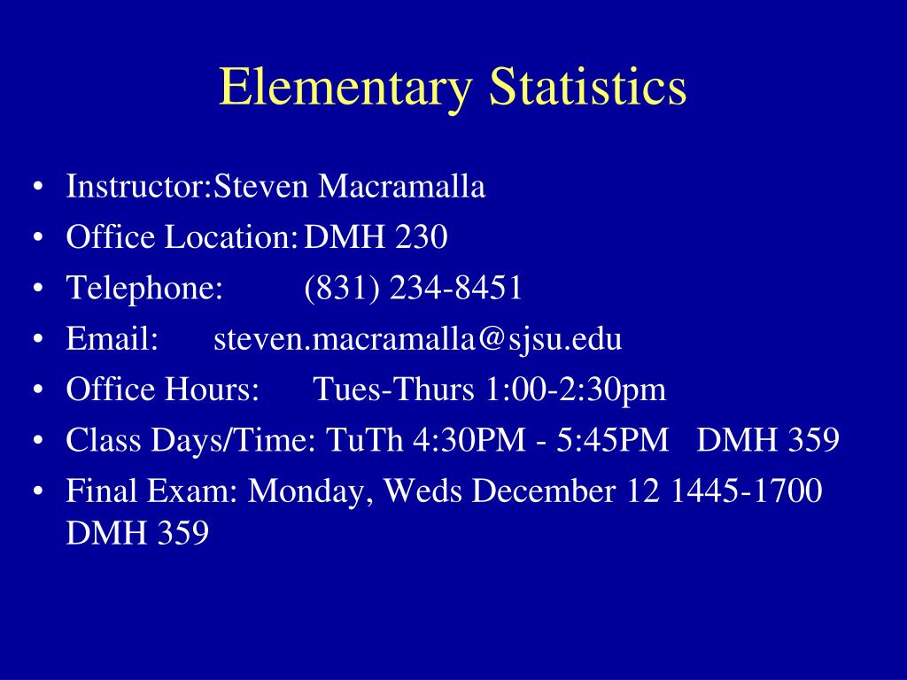 PPT Elementary Statistics PowerPoint Presentation, free download ID6800590