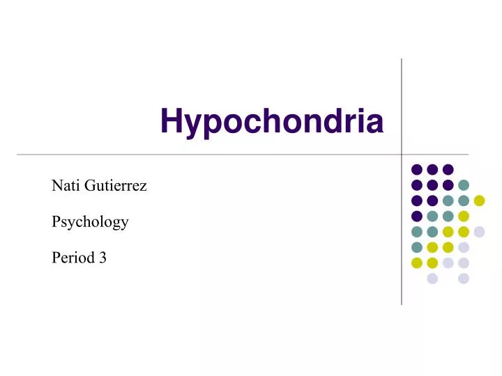 hypochondria n.