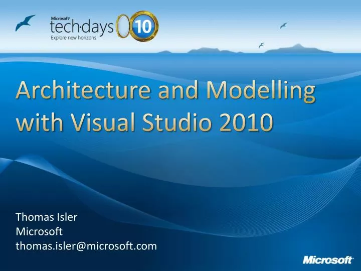 PPT - Architecture and Modelling with Visual Studio 2010 PowerPoint ...