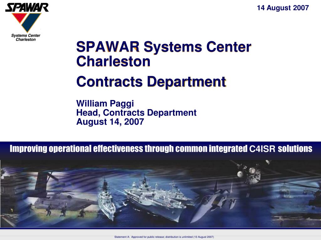 PPT - SPAWAR Systems Center Charleston PowerPoint Presentation, free ...