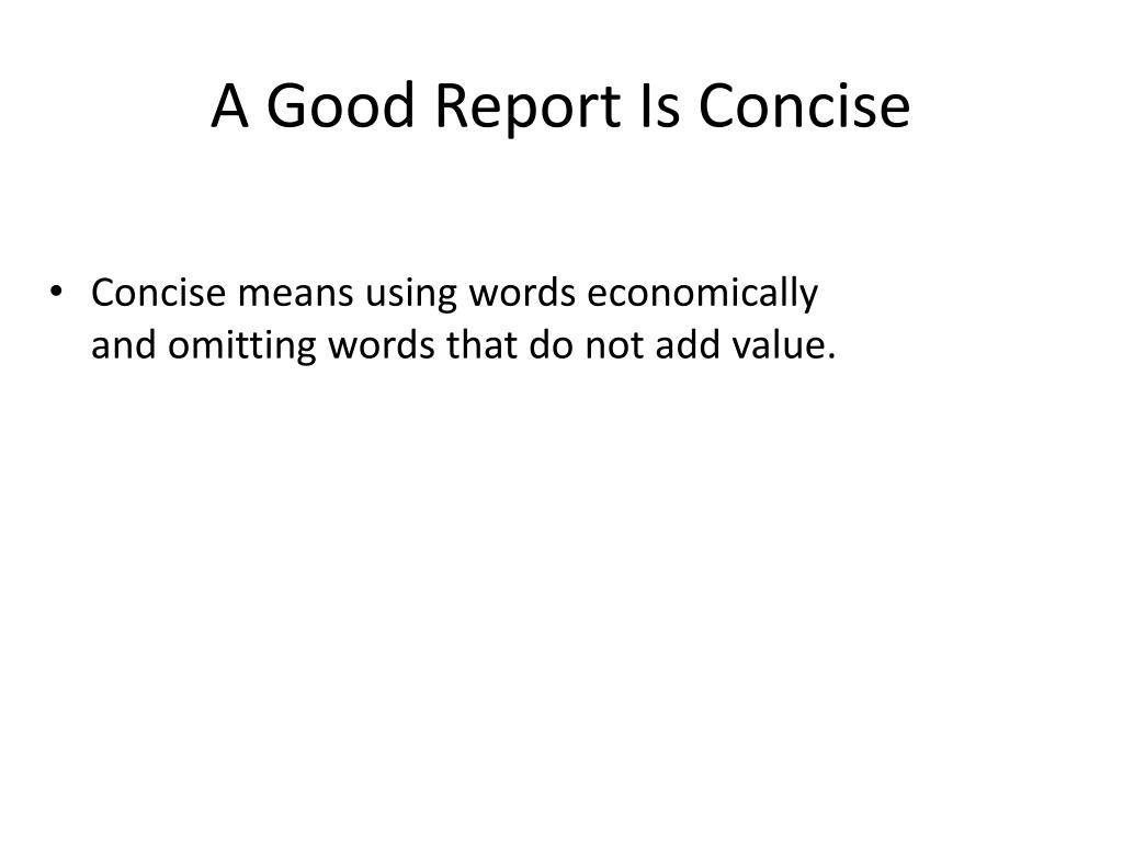 report good meaning