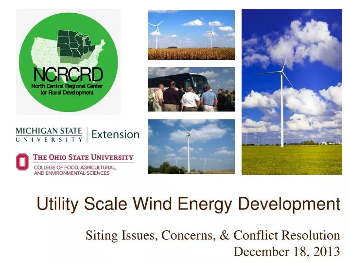 PPT - Utility Scale Wind Energy Development PowerPoint Presentation ...