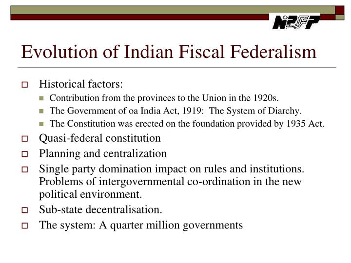 the evolution of federalism ppt