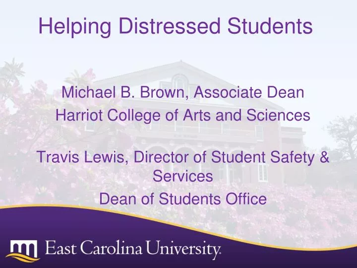helping distressed students n.