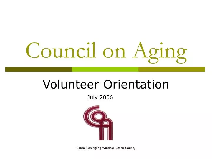 PPT - Council on Aging PowerPoint Presentation, free download - ID:6803520