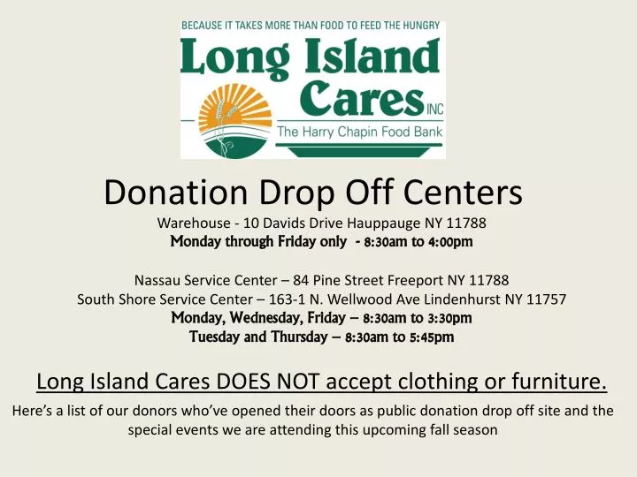 PPT - Donation Drop Off Centers PowerPoint Presentation, free download - ID:6806932