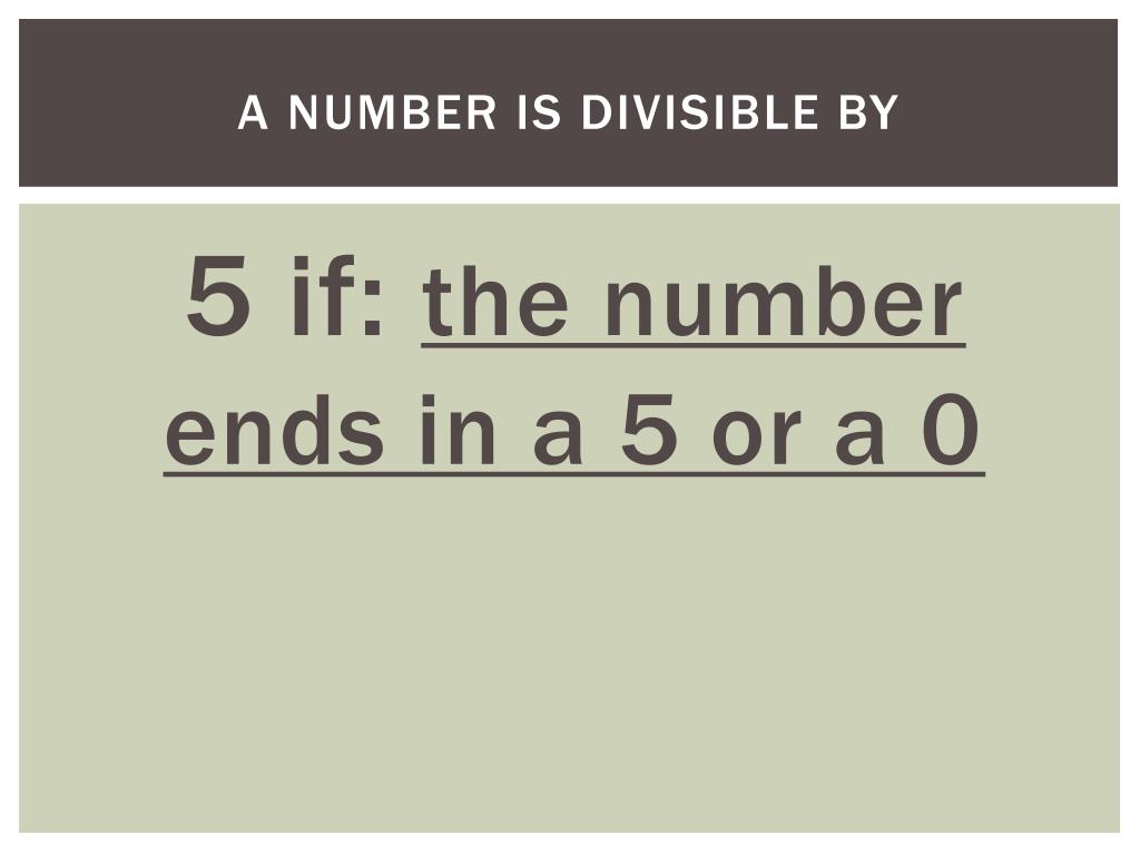 PPT Divisibility Rules PowerPoint Presentation, free download ID
