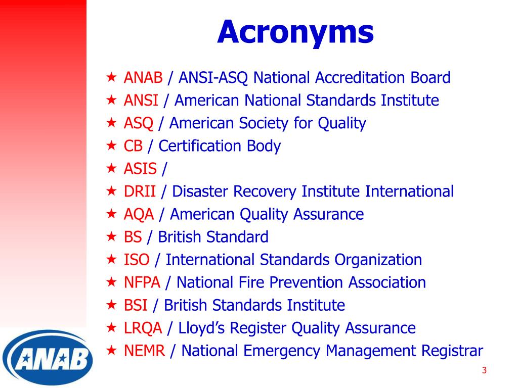 PPT - ANSI-ASQ National Accreditation Board PowerPoint Presentation, free  download - ID:6807443
