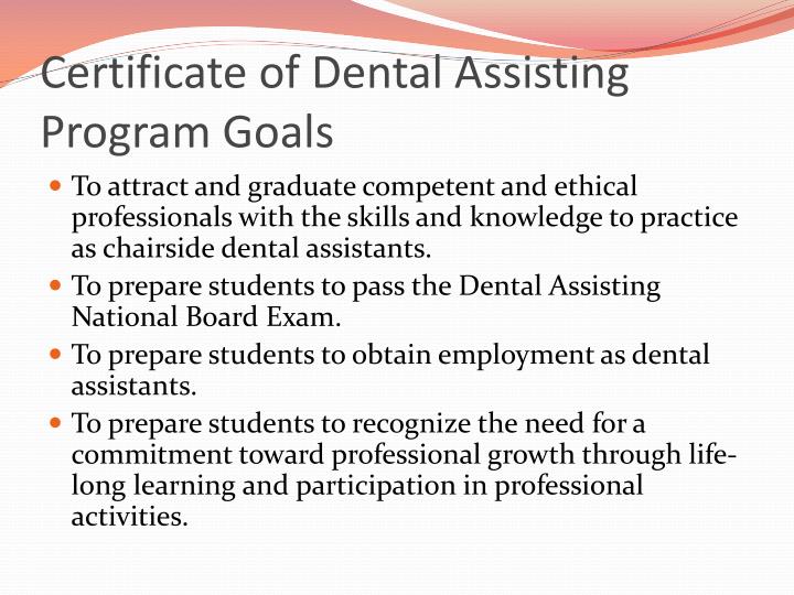 Ppt Dental Assisting Program Information Session Powerpoint Presentation Id6808129 