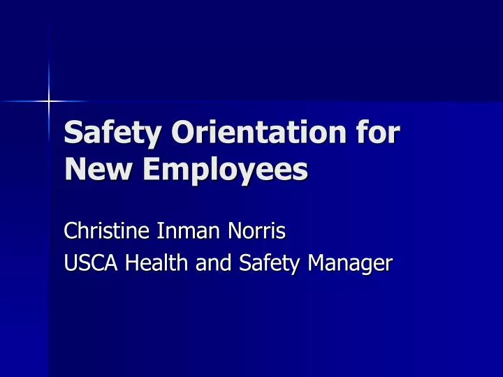 Safety Orientation Template Safety Orientation Template