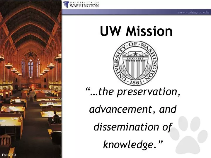 PPT UW Mission PowerPoint Presentation, free download ID6808636